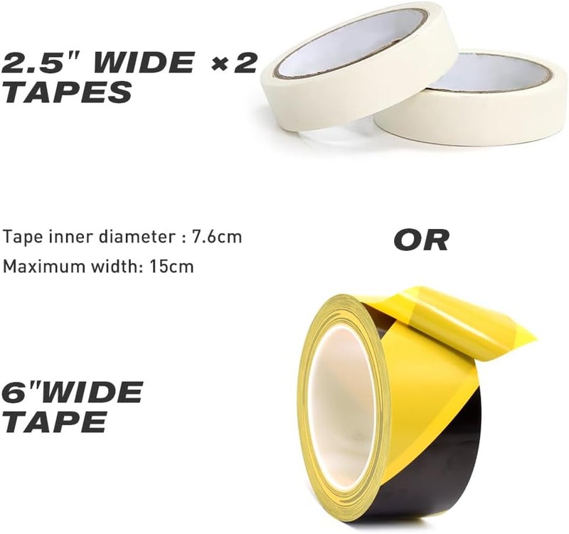 BAUSATZ Floor Tape Marking Machine,Manual,Lane Marking Applicator with Rubber Roller Manual Floor Tape Applicator,Used for Floor Marking, Decoration Protection and Laying (TBJDJ-01) - Image 3